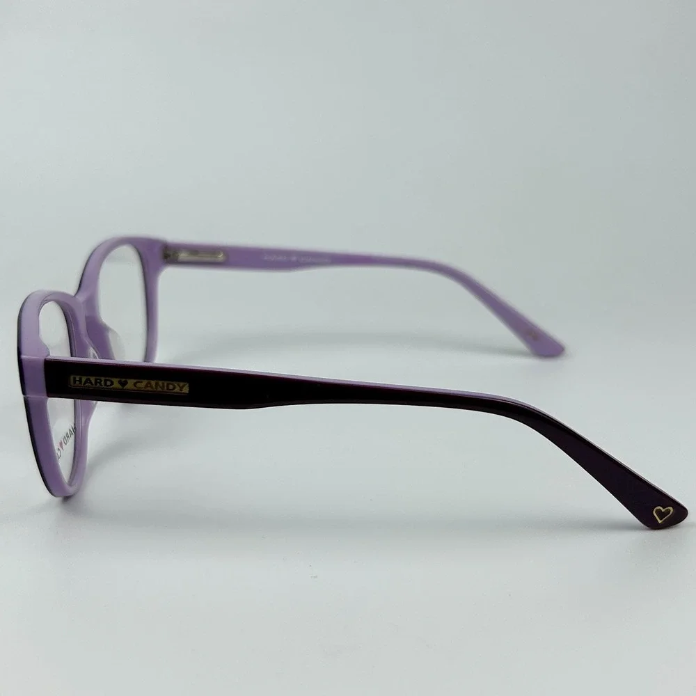 Hard Candy HC43 LAV Womens Eyeglasses Frame Purple Plastic Full Rim 52-18-135mm